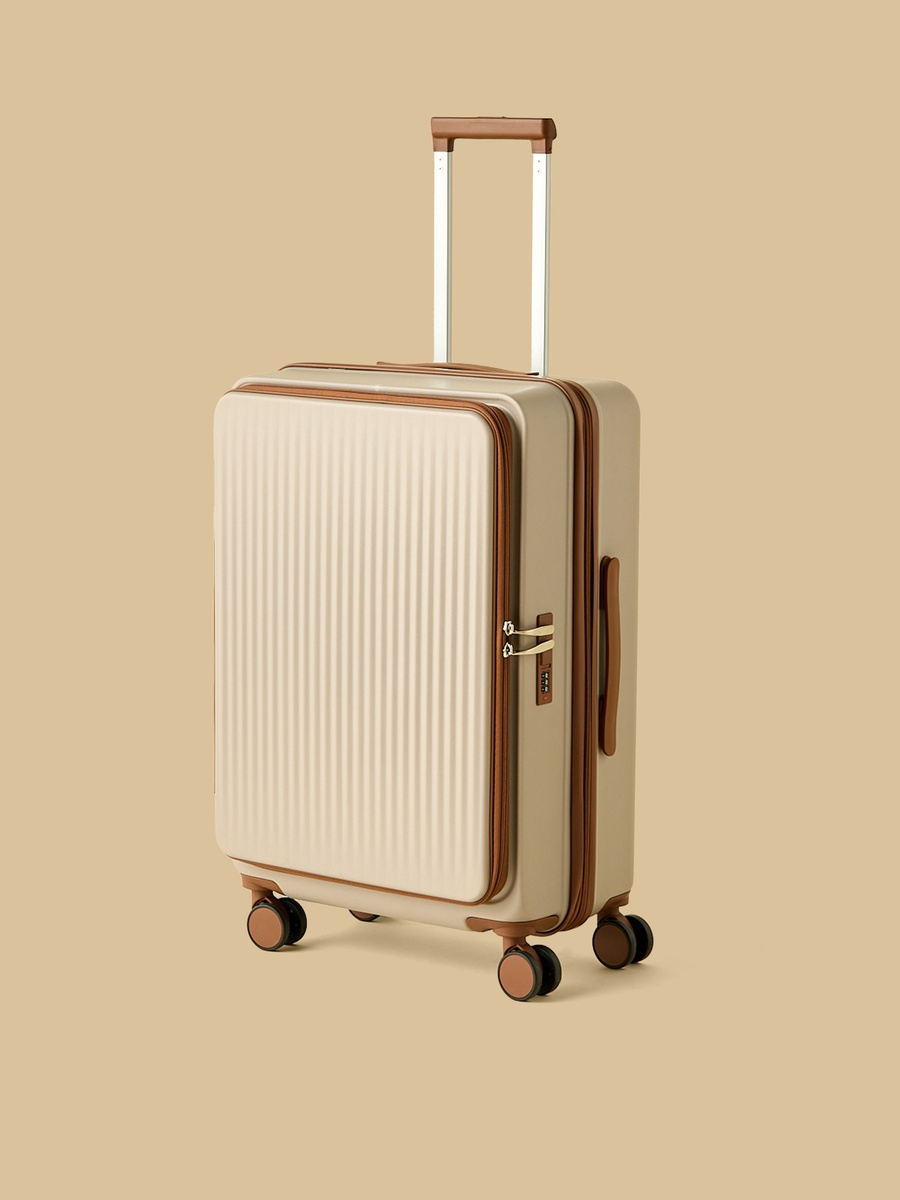 Textured Hardcase Trolley Bag with Retractable Handle