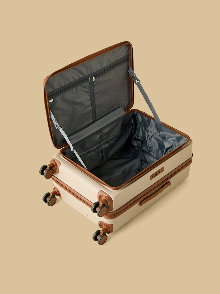 Textured Hardcase Trolley Bag with Retractable Handle