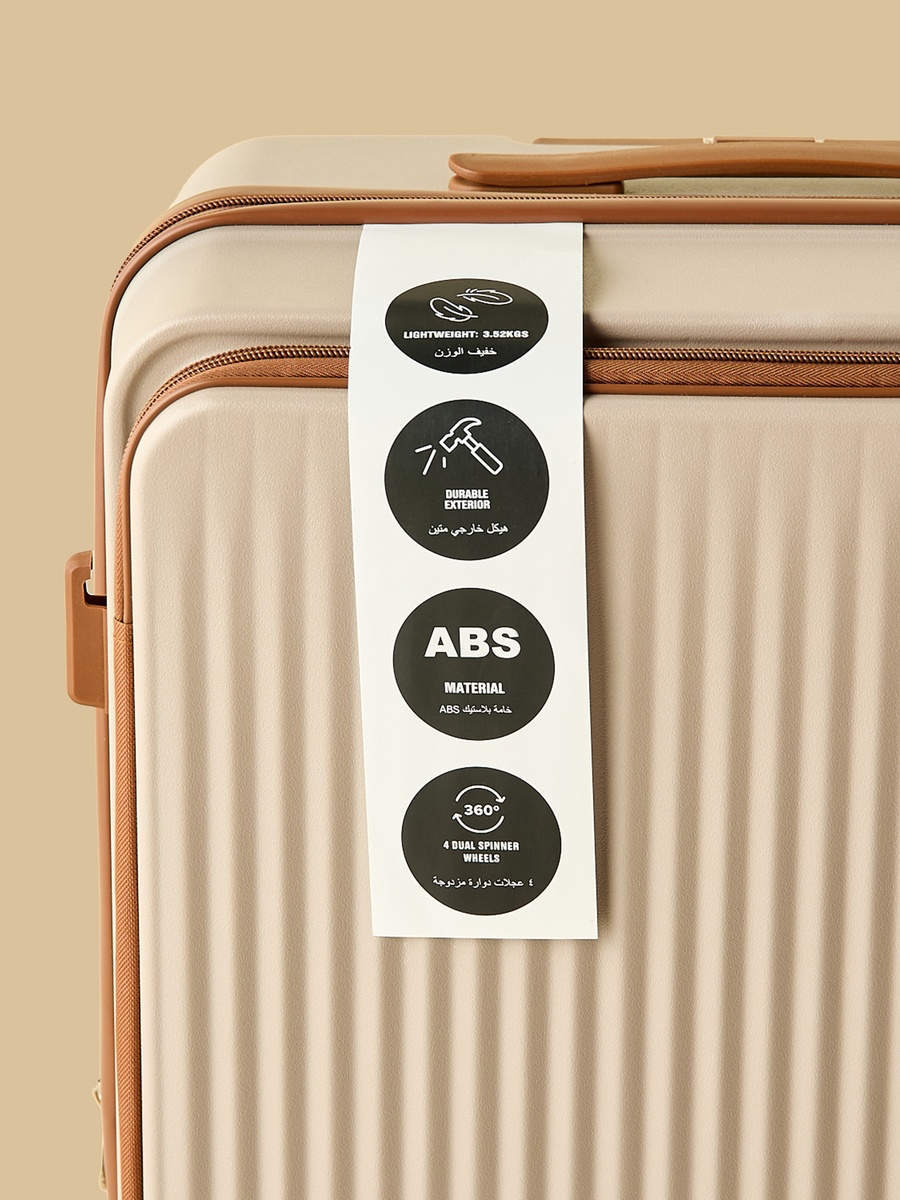 Textured Hardcase Trolley Bag with Retractable Handle