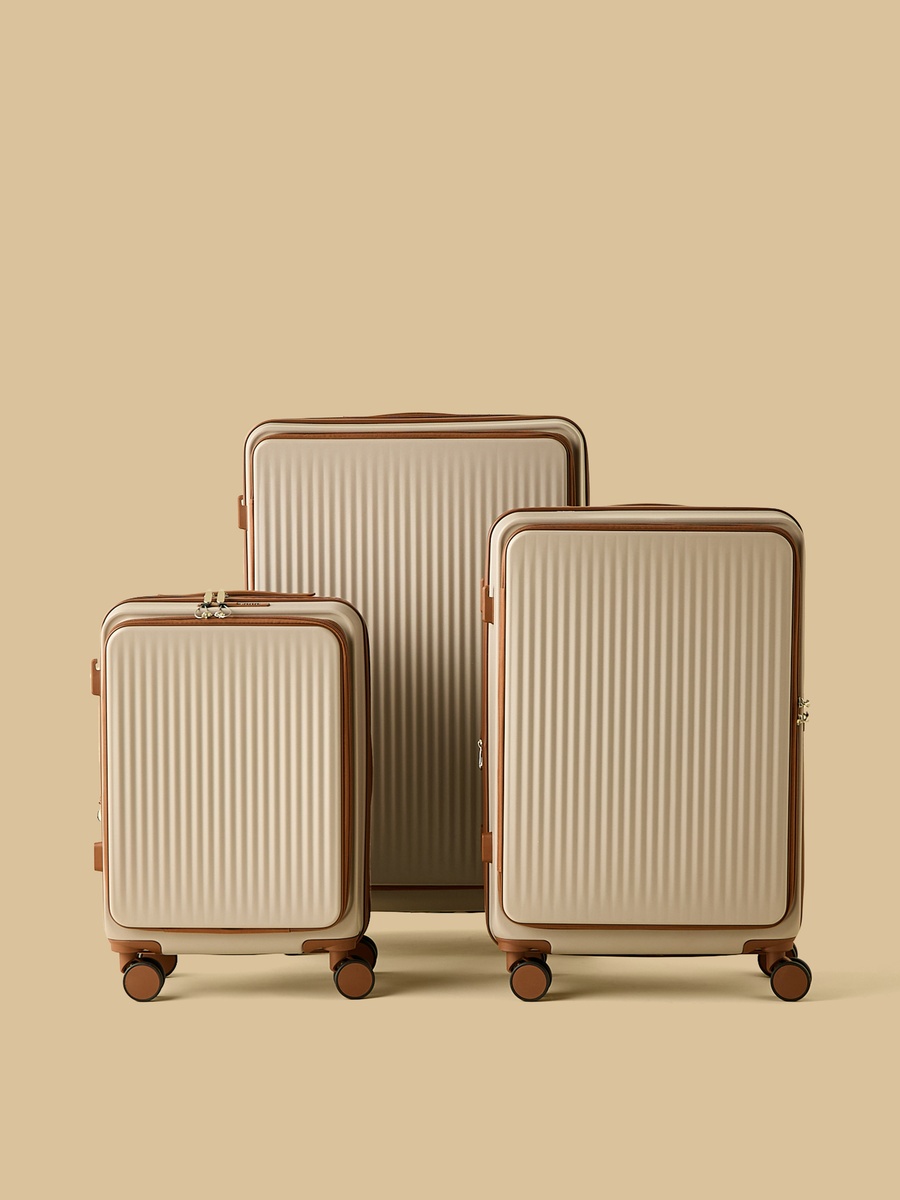 Textured Hardcase Trolley Bag with Retractable Handle