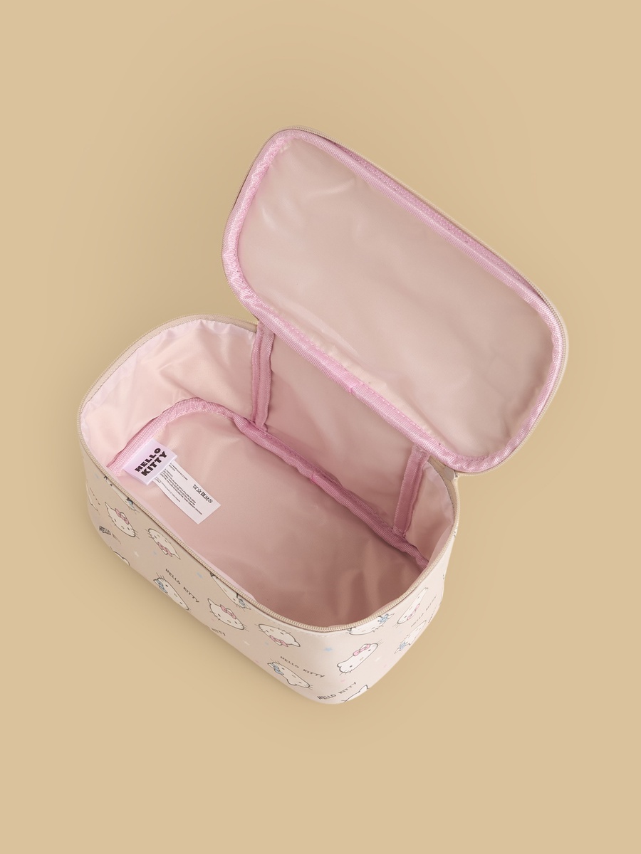 Hello Kitty Print Vanity Pouch with Handle