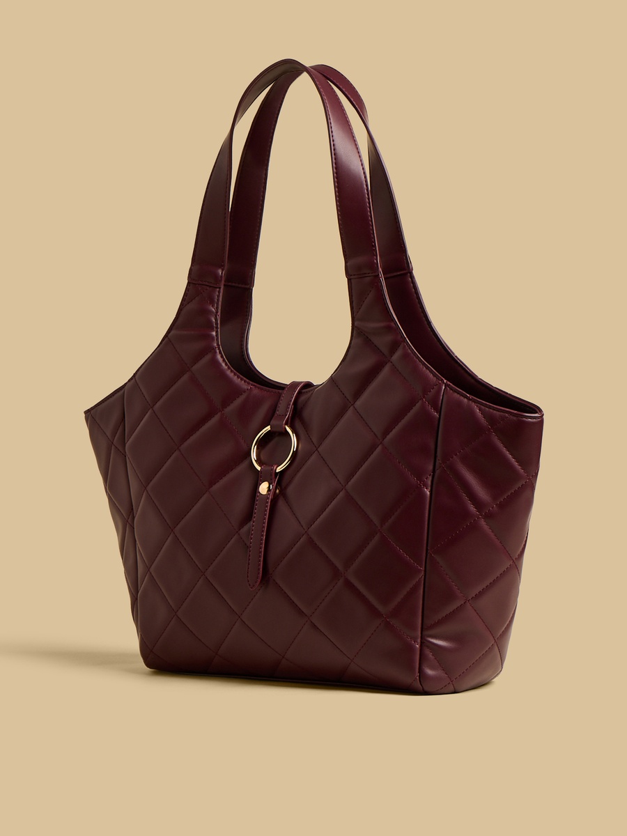 Quilted Tote Bag with Double Handle