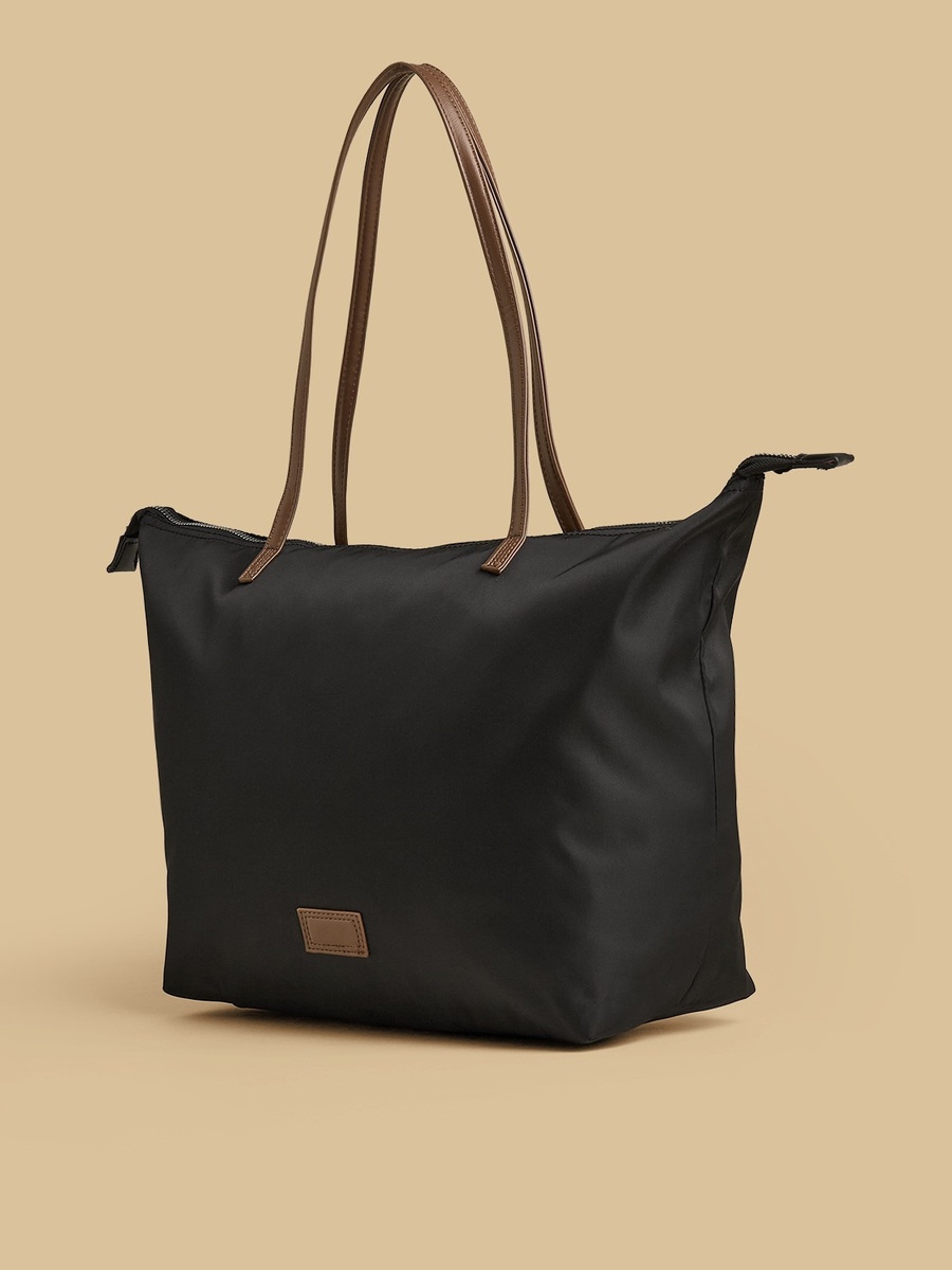 Plain Tote Bag with Zip Closure