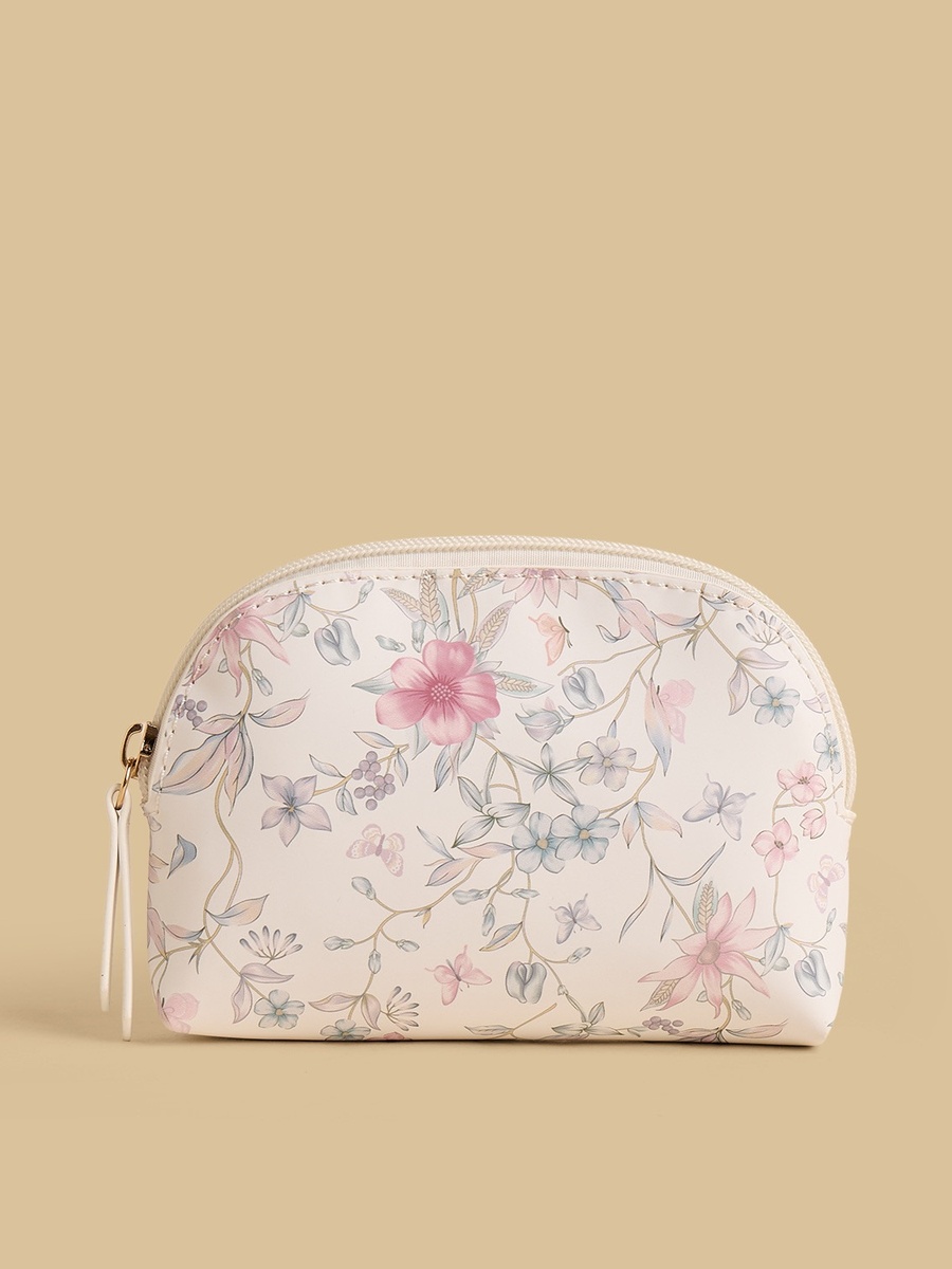 Floral Print 3-Piece Pouch Set