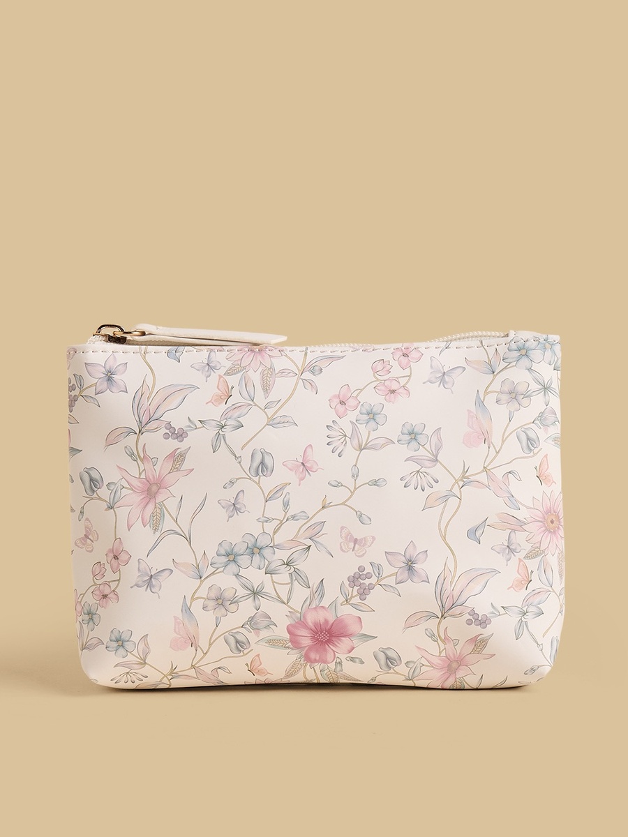 Floral Print 3-Piece Pouch Set