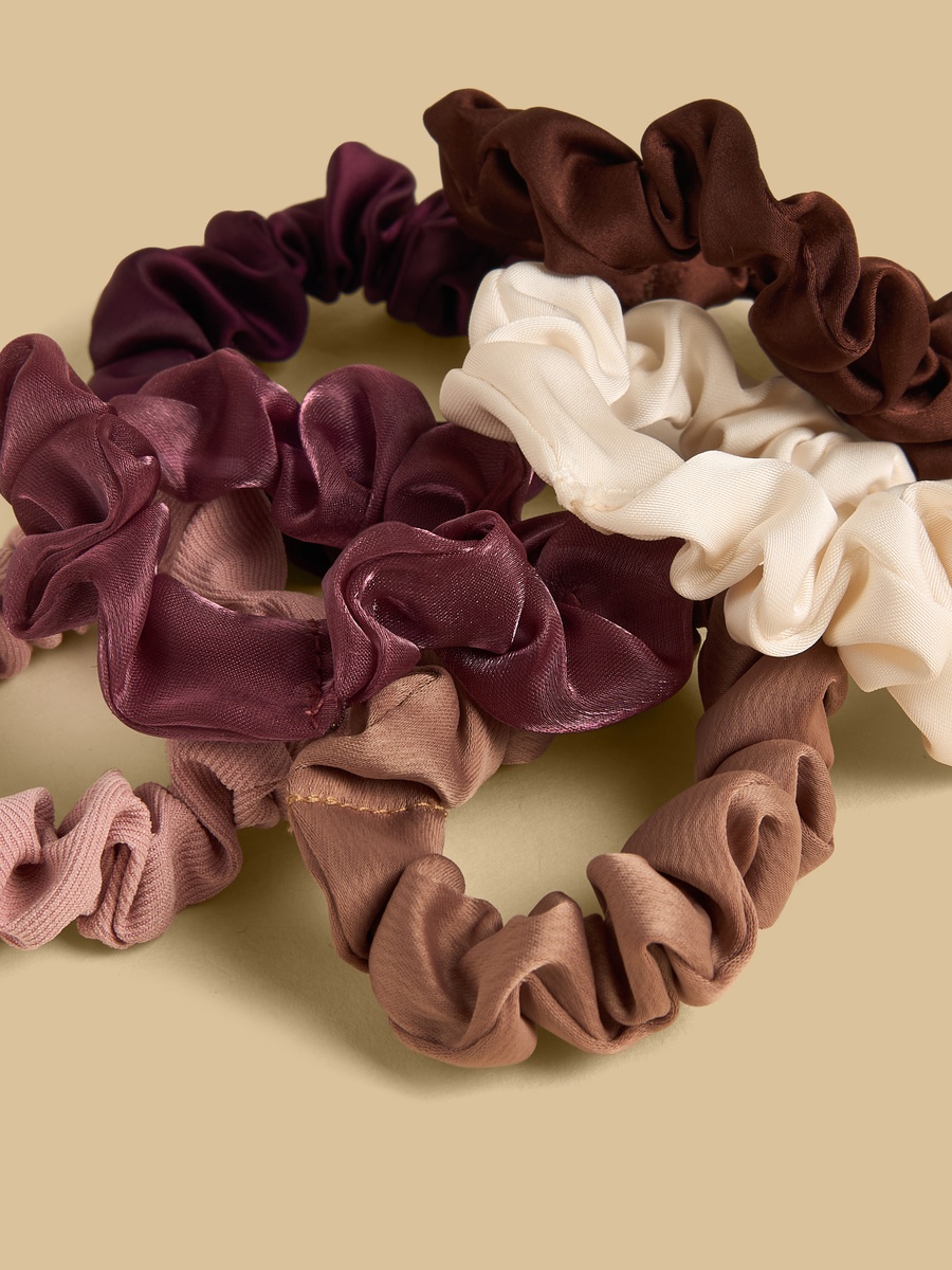 Pack of 6 - Plain Scrunchie