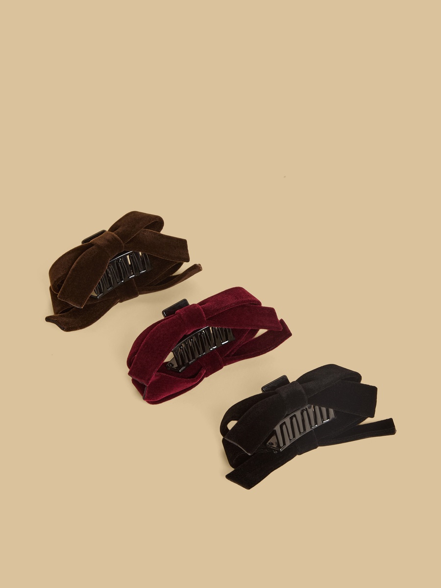 Pack of 3 - Bow Accent Hair Clamp