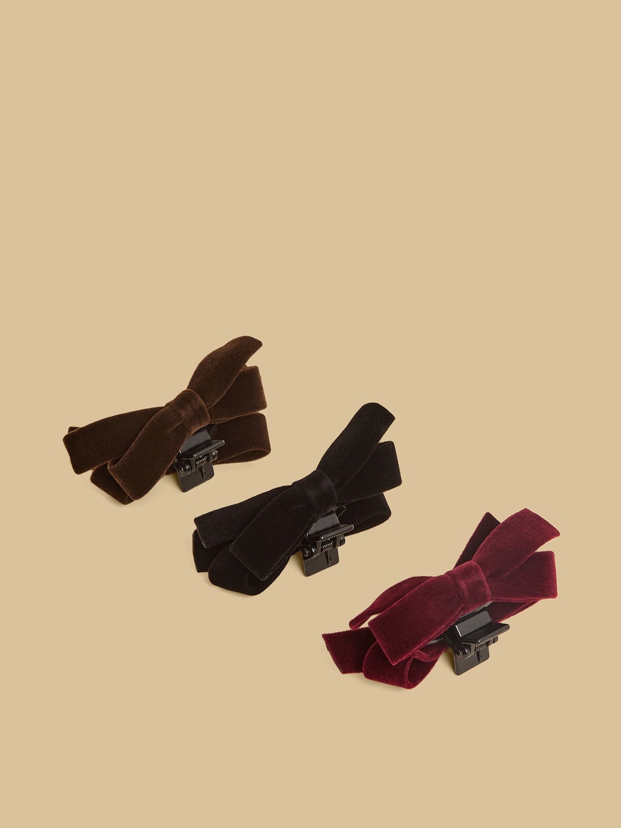 Pack of 3 - Bow Accent Hair Clamp