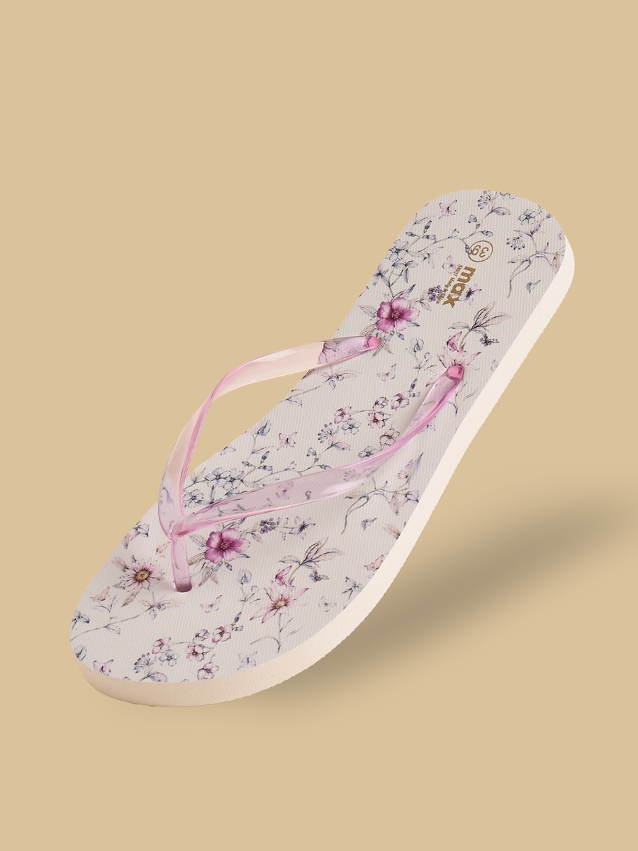 Floral Print Beach Slippers