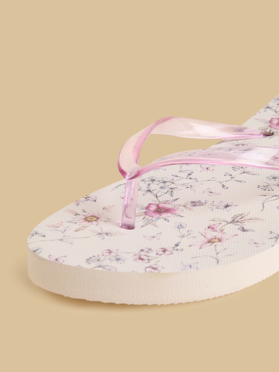 Floral Print Beach Slippers