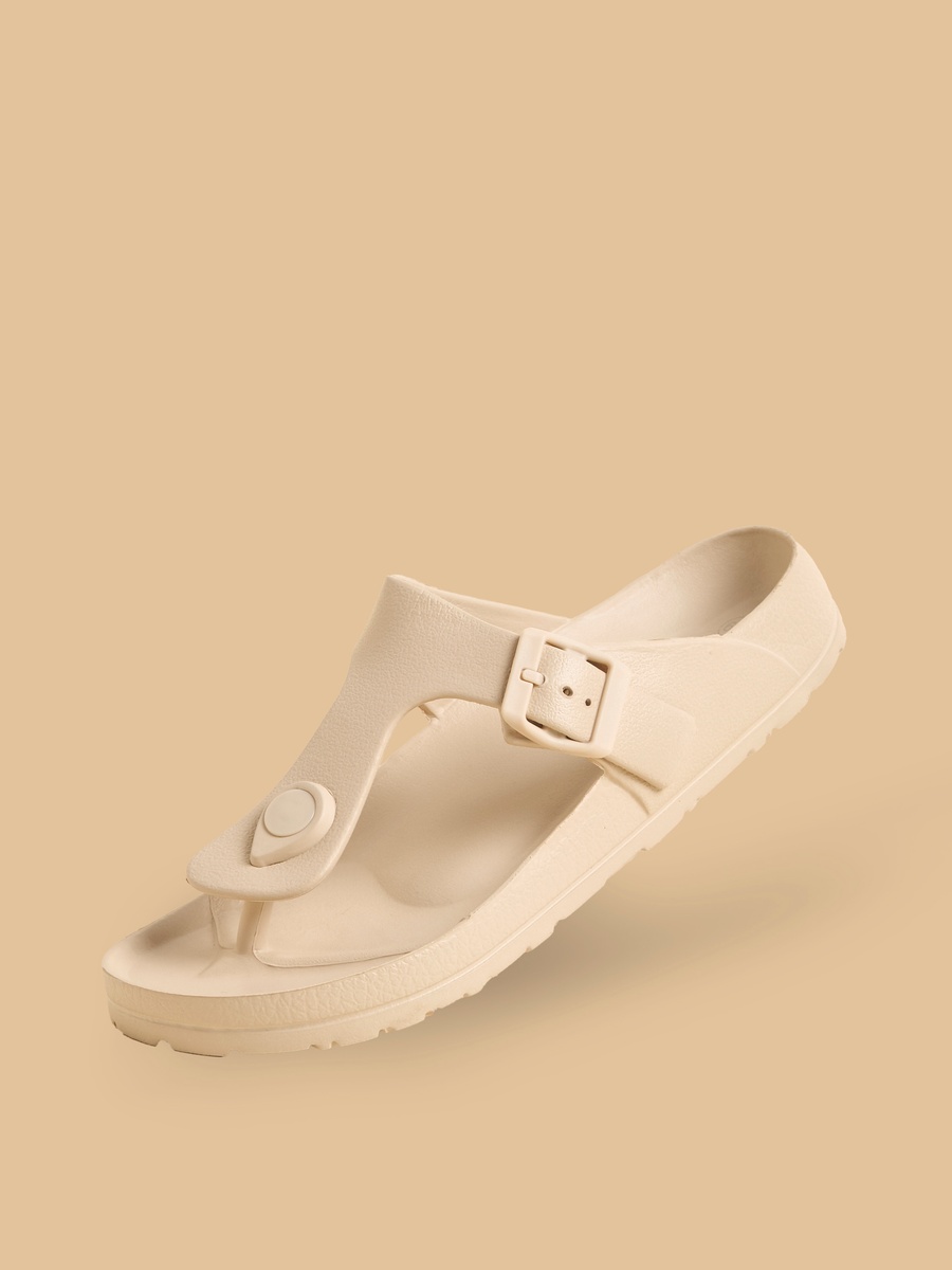 Buckle Accent Beach Slippers