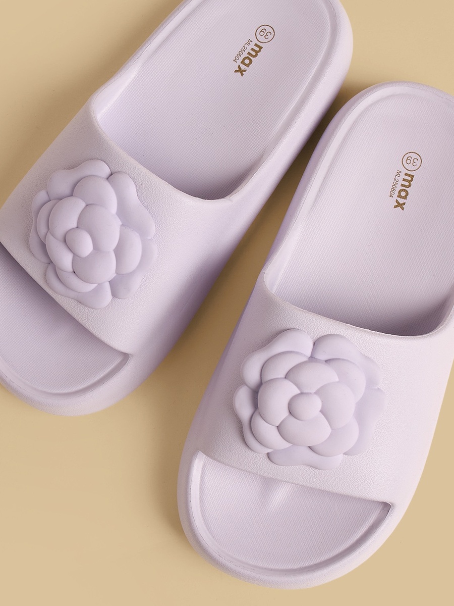 Floral Embellished Beach Slippers
