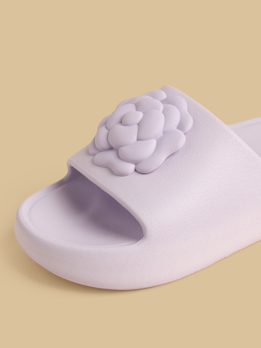 Floral Embellished Beach Slippers