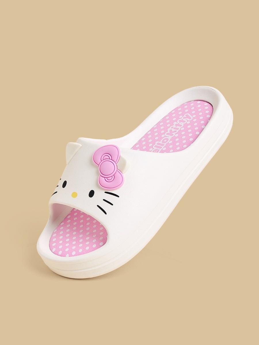 Hello Kitty Print Beach Slippers