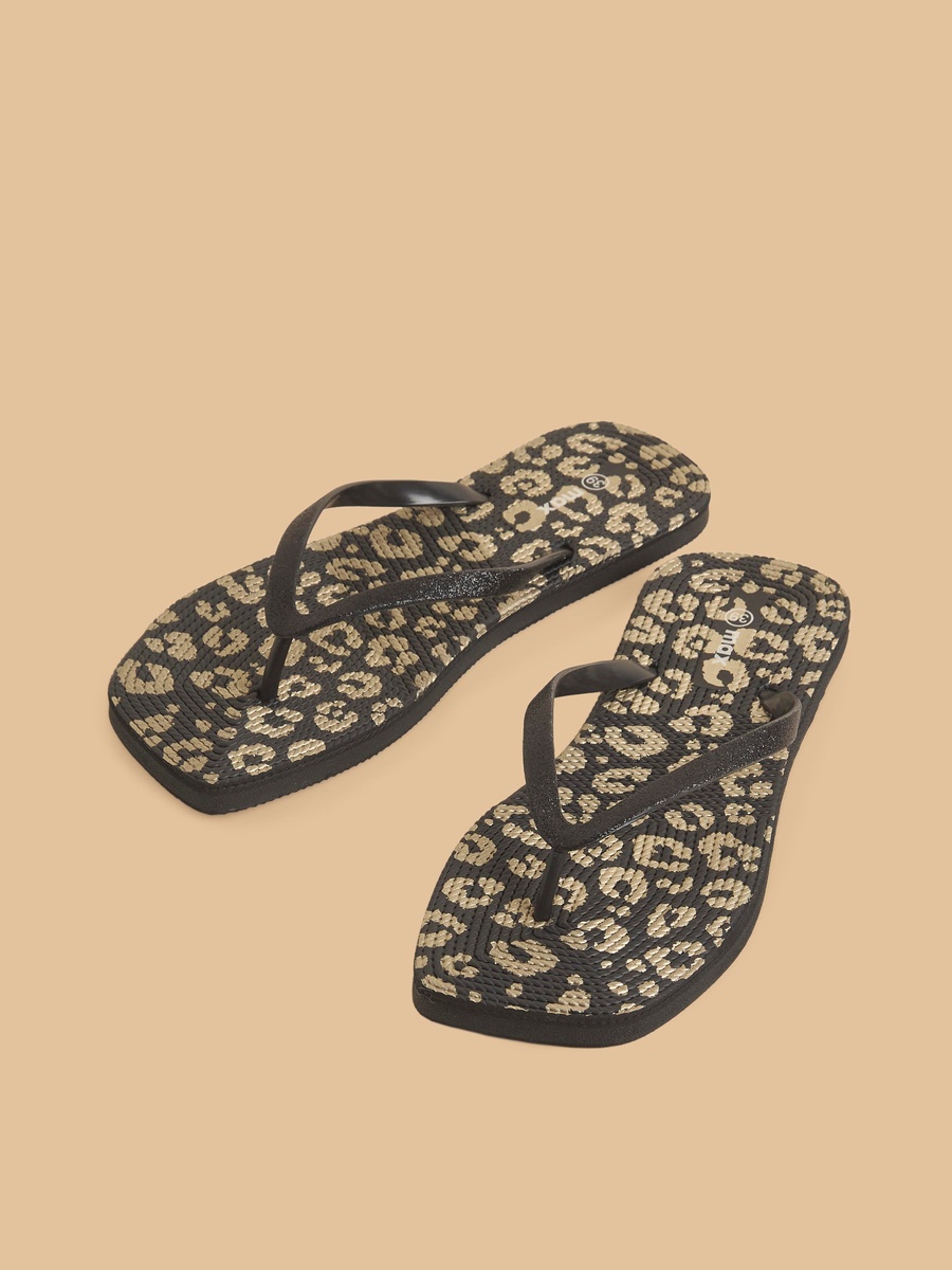 Animal Print Flip Flops