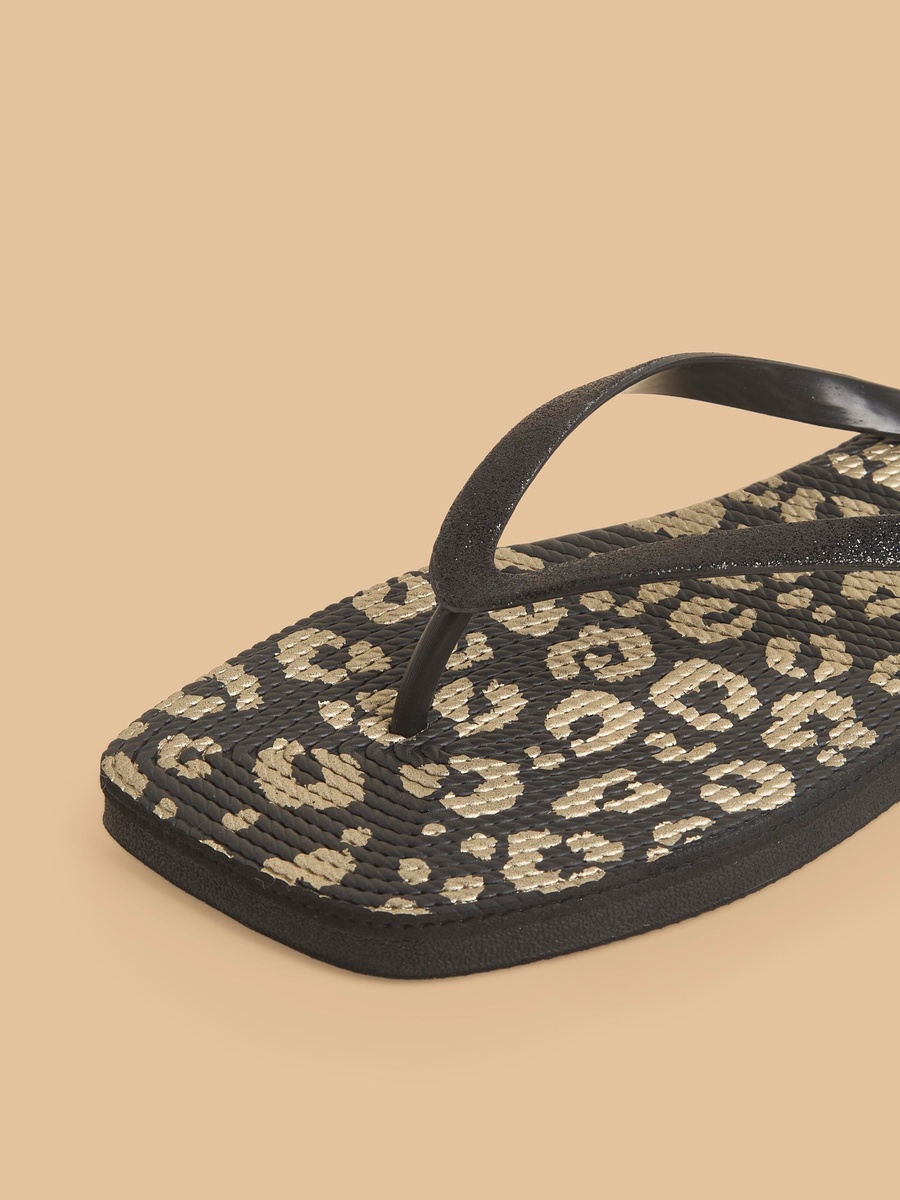 Animal Print Flip Flops