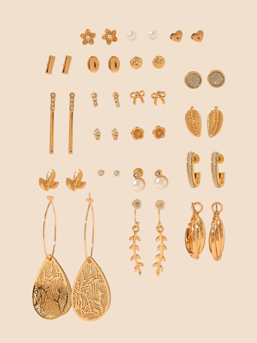 Pack of 20 - Assorted Earrings with Pushback Closure