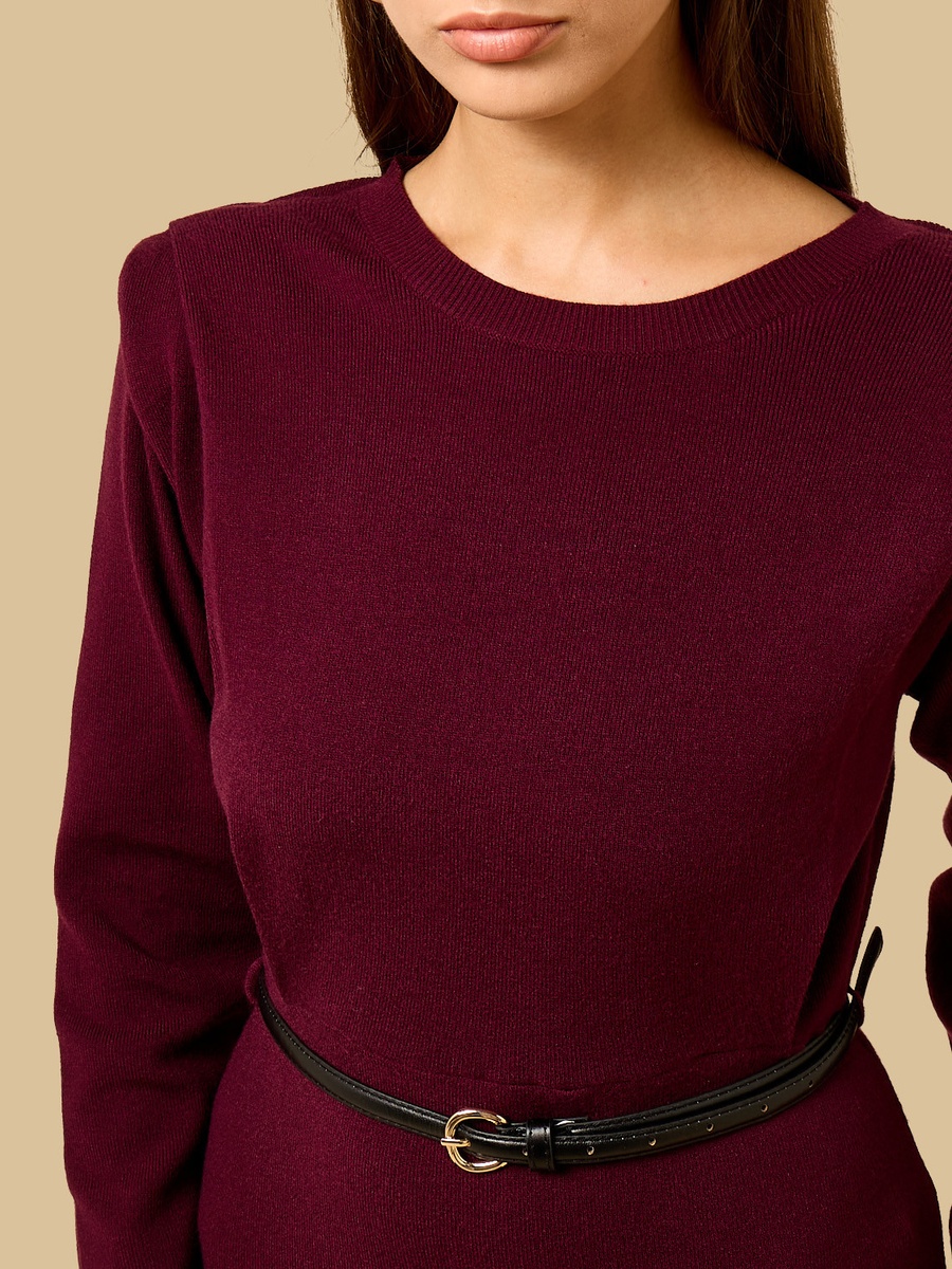 Textured Dress with Shoulder Pad