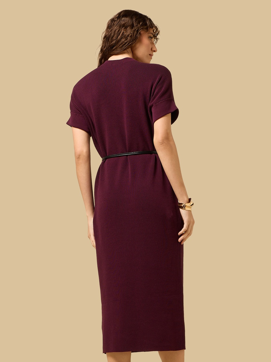 Knitted Dress with Belt
