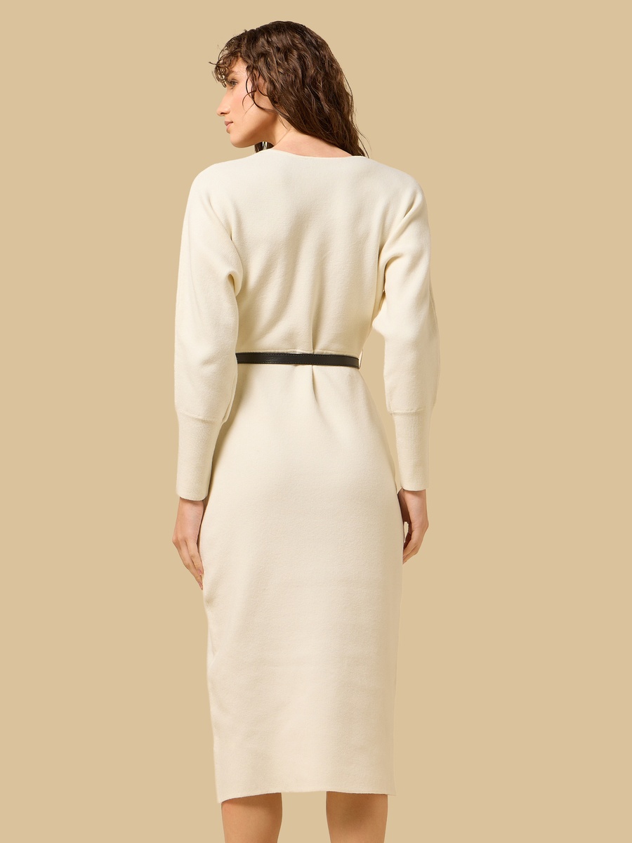 Knitted Dress with Belt