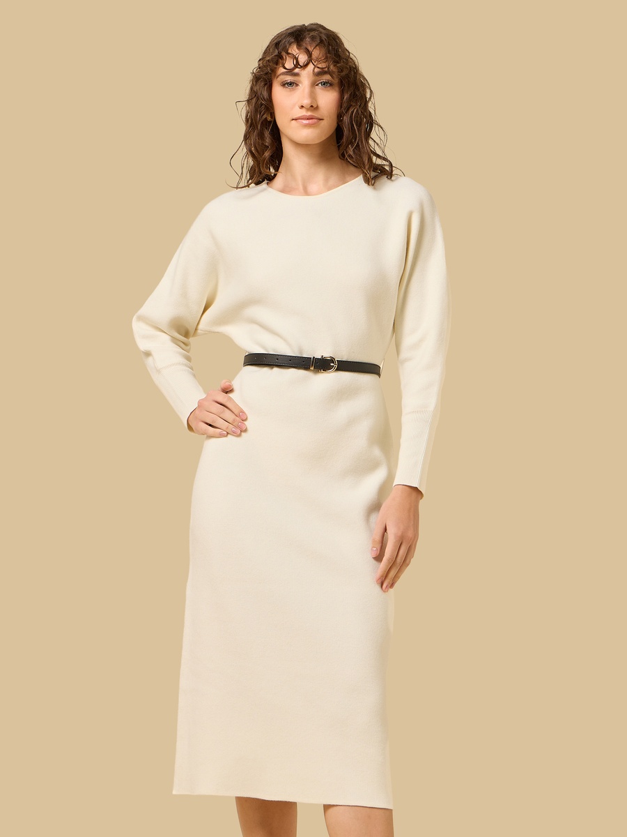 Knitted Dress with Belt