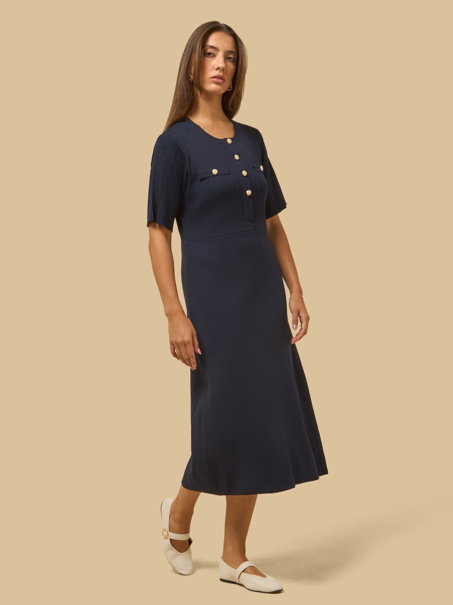 Button Accent Dress