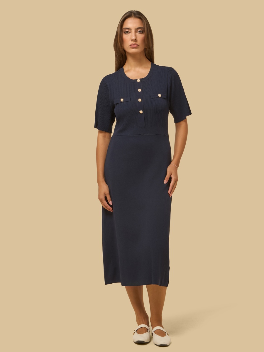 Button Accent Dress
