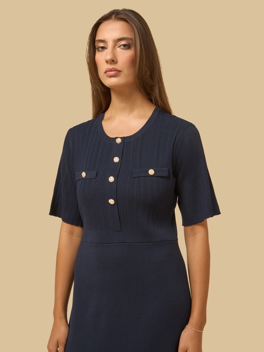 Button Accent Dress