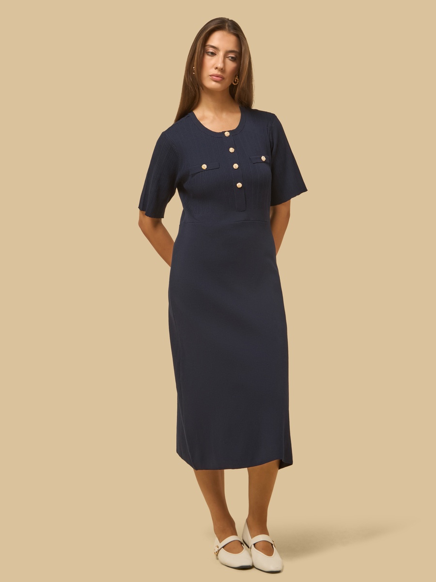 Button Accent Dress