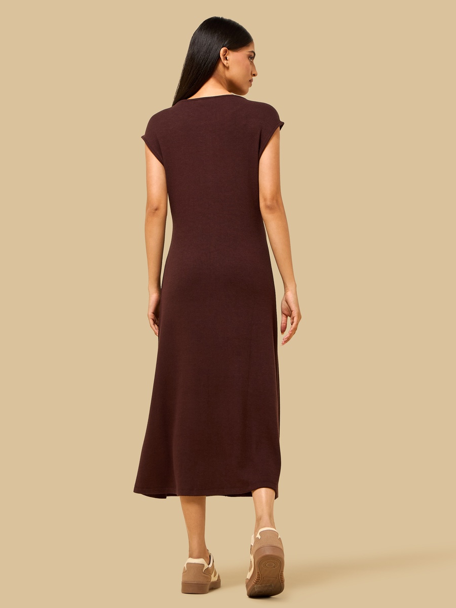 Pintuck Extended Sleeves Dress