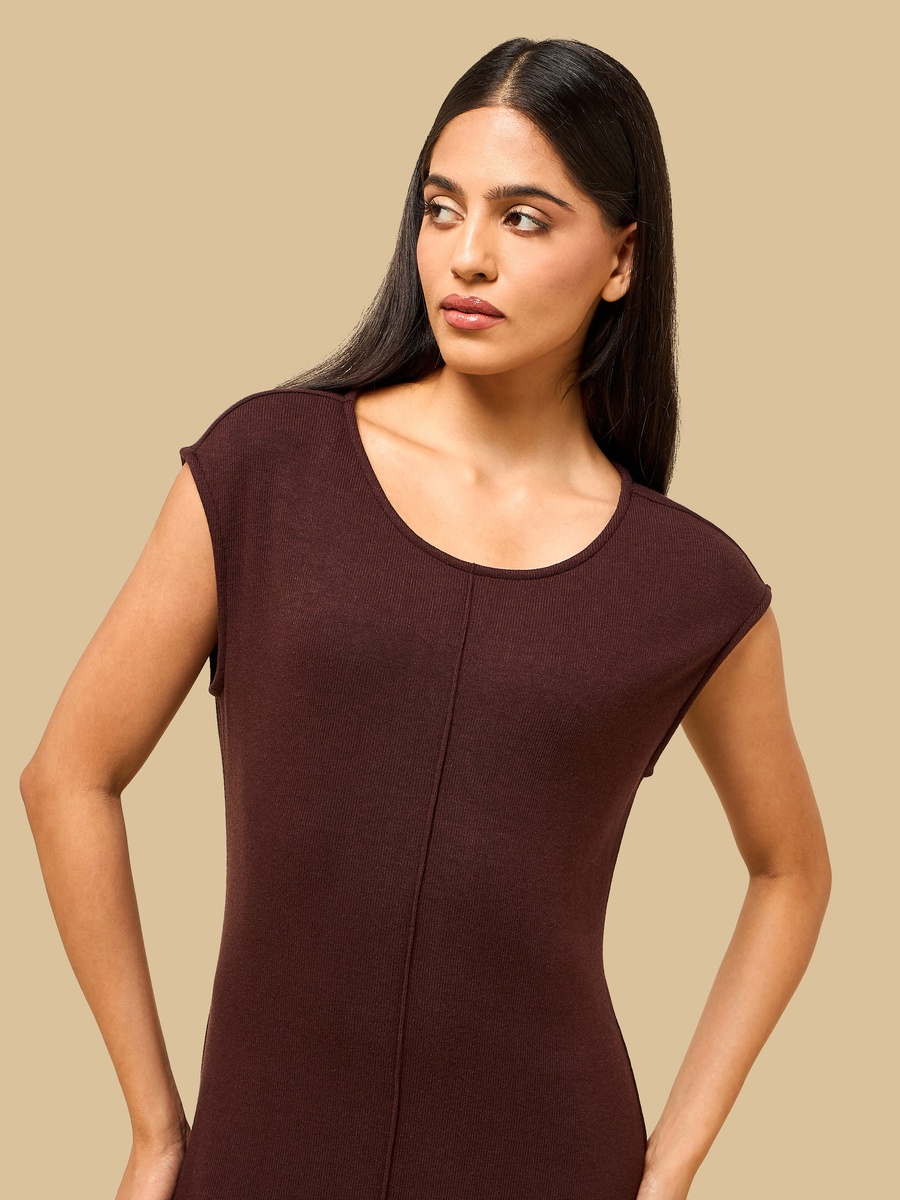 Pintuck Extended Sleeves Dress