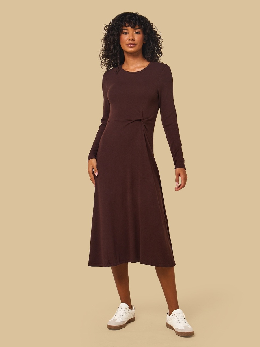 Knot Accent Midi Dress