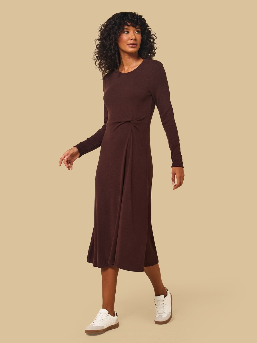 Knot Accent Midi Dress