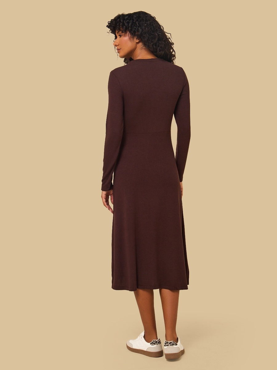 Knot Accent Midi Dress