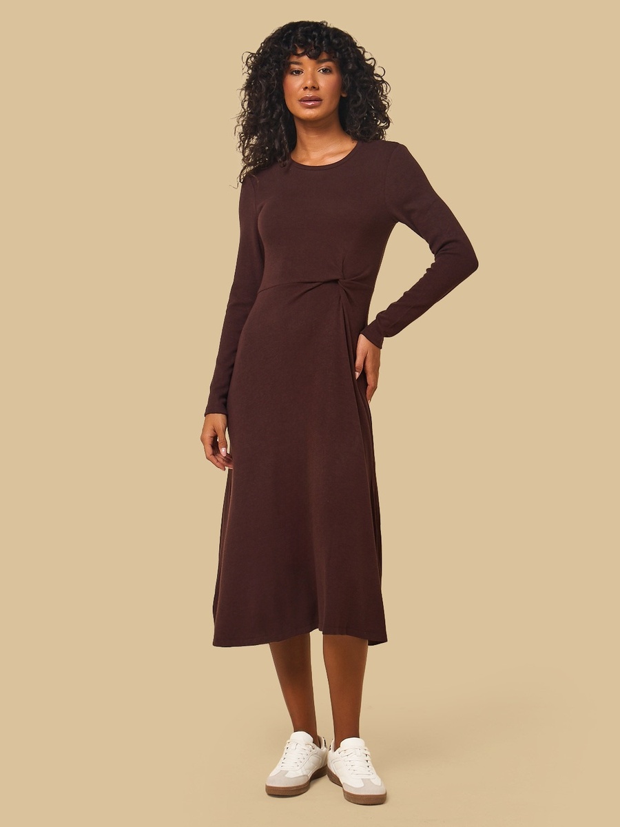 Knot Accent Midi Dress