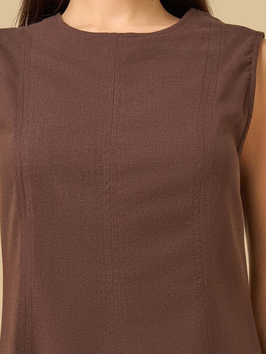 Panelled Sleeveless Dress