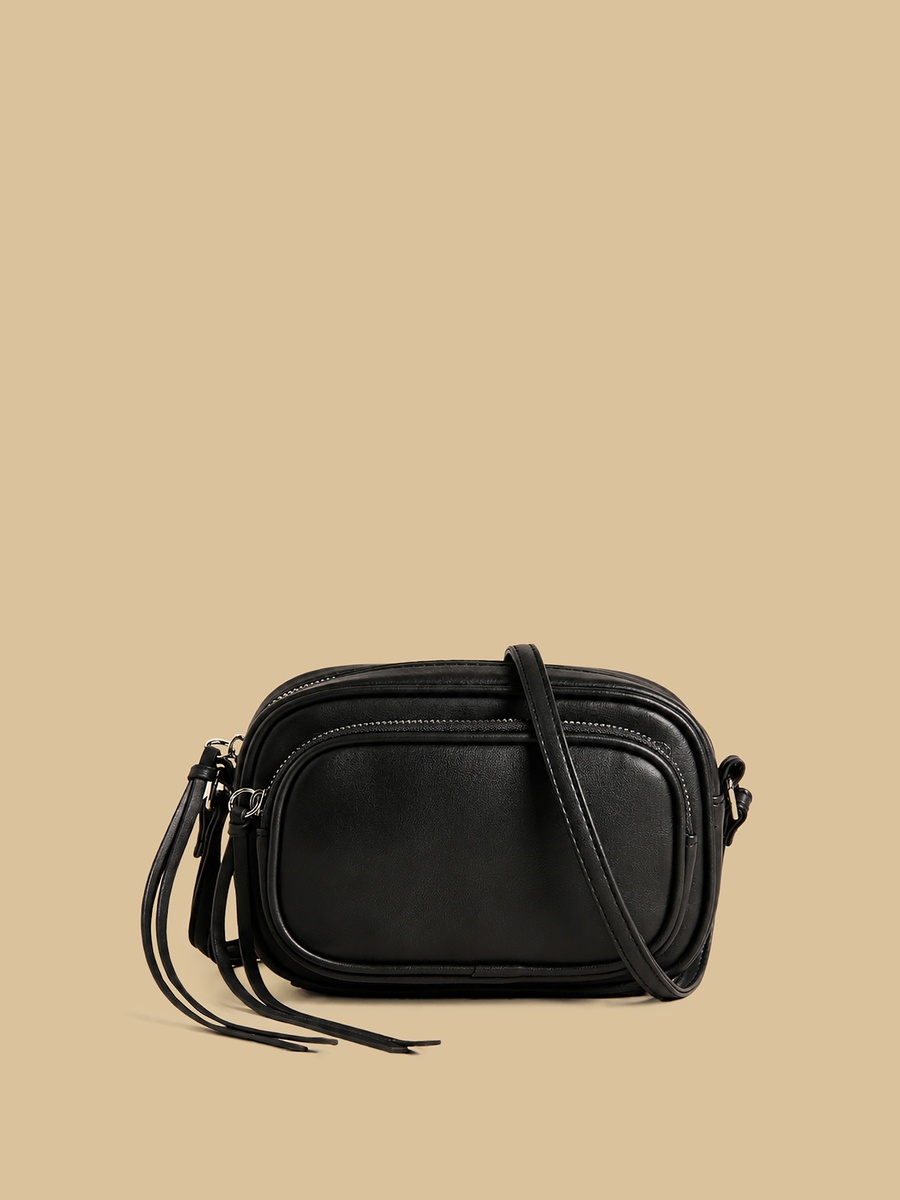 Plain Crossbody Bag with Adjustable Strap