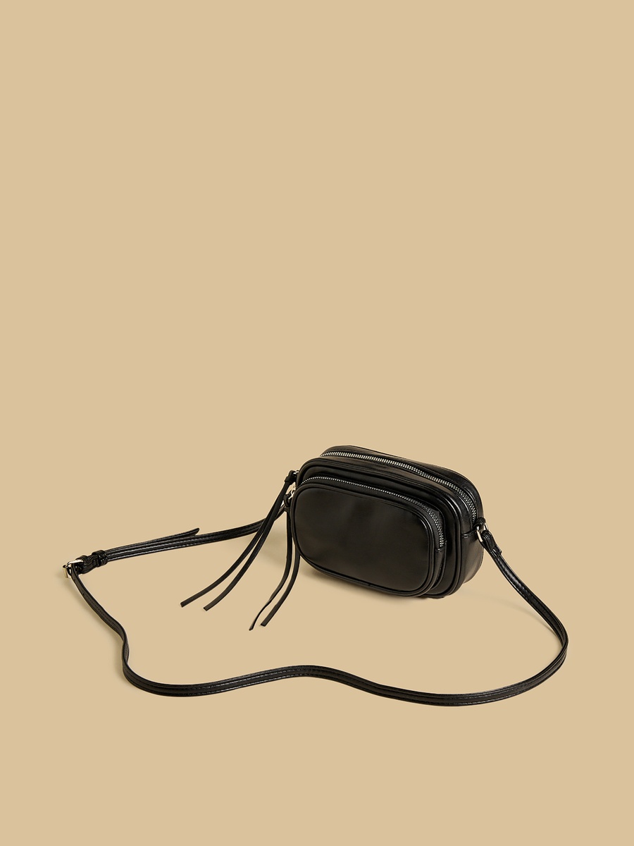 Plain Crossbody Bag with Adjustable Strap