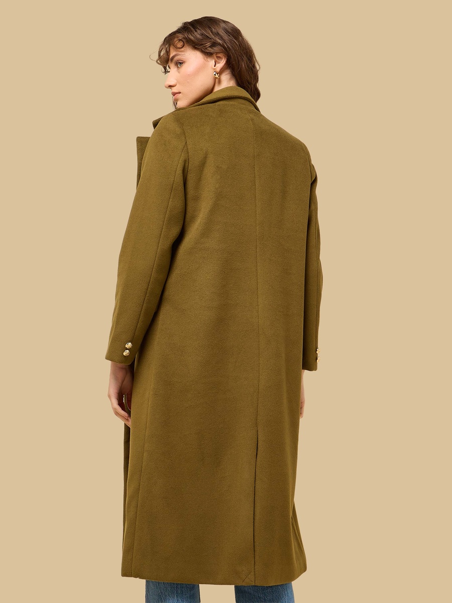 Textured Double Breasted Trench Coat
