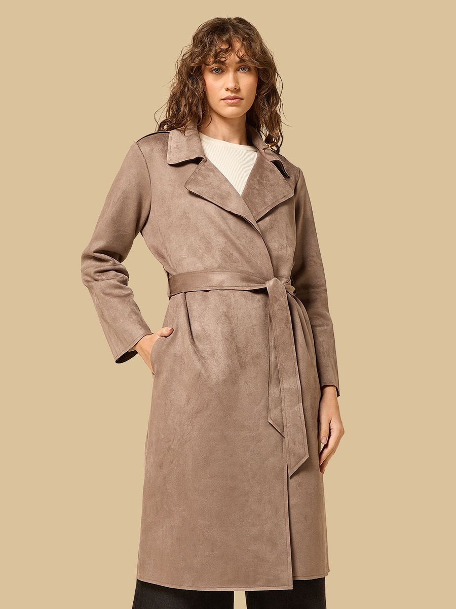 Suede Trench Coat