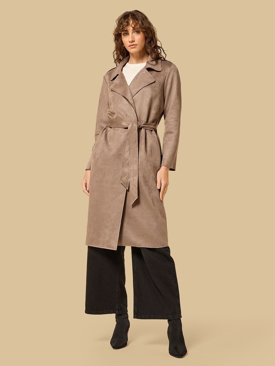Suede Trench Coat
