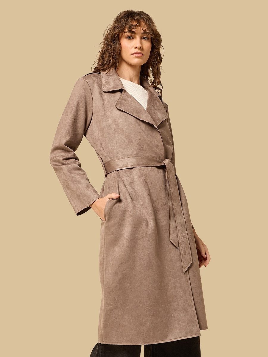 Suede Trench Coat