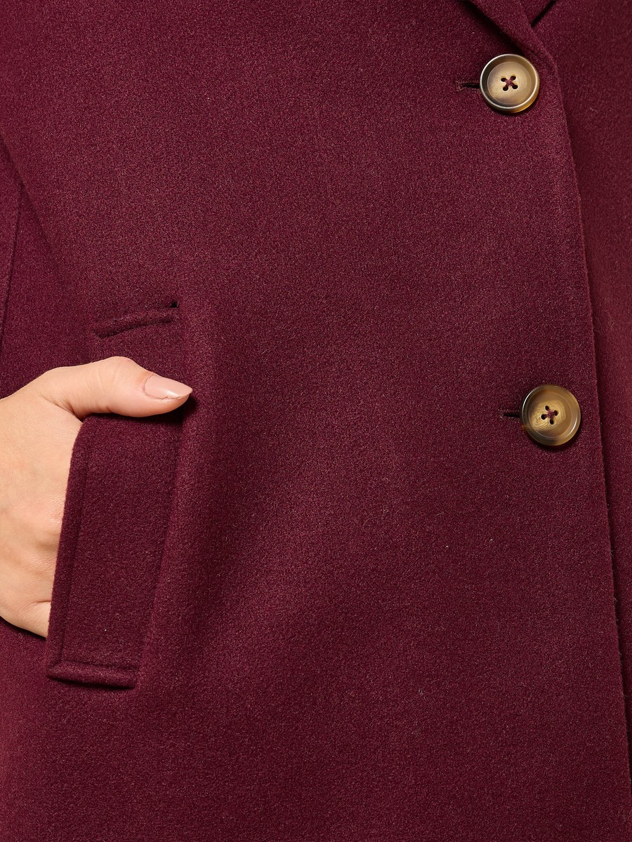 Button Detail Melton Trench Coat
