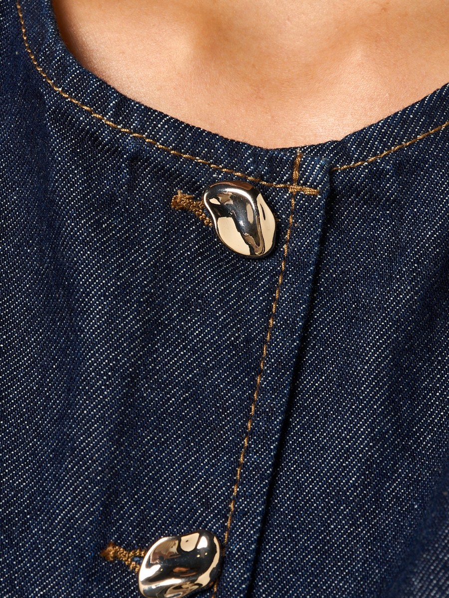 Panelled Denim Waistcoat