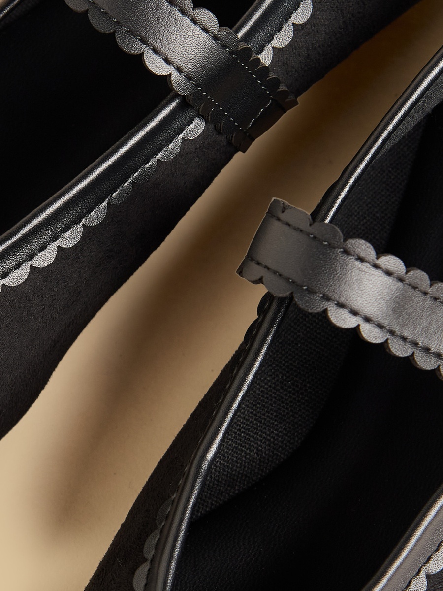 Textured Mary Jane Shoes with Buckle Closure