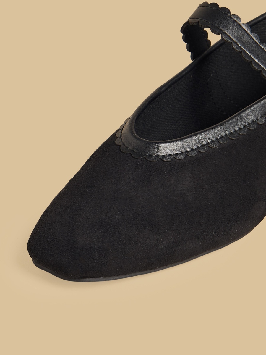 Textured Mary Jane Shoes with Buckle Closure