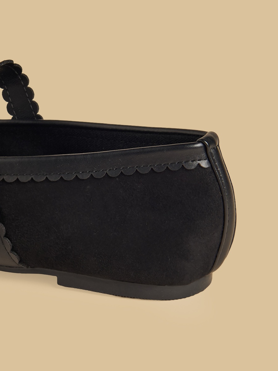 Textured Mary Jane Shoes with Buckle Closure