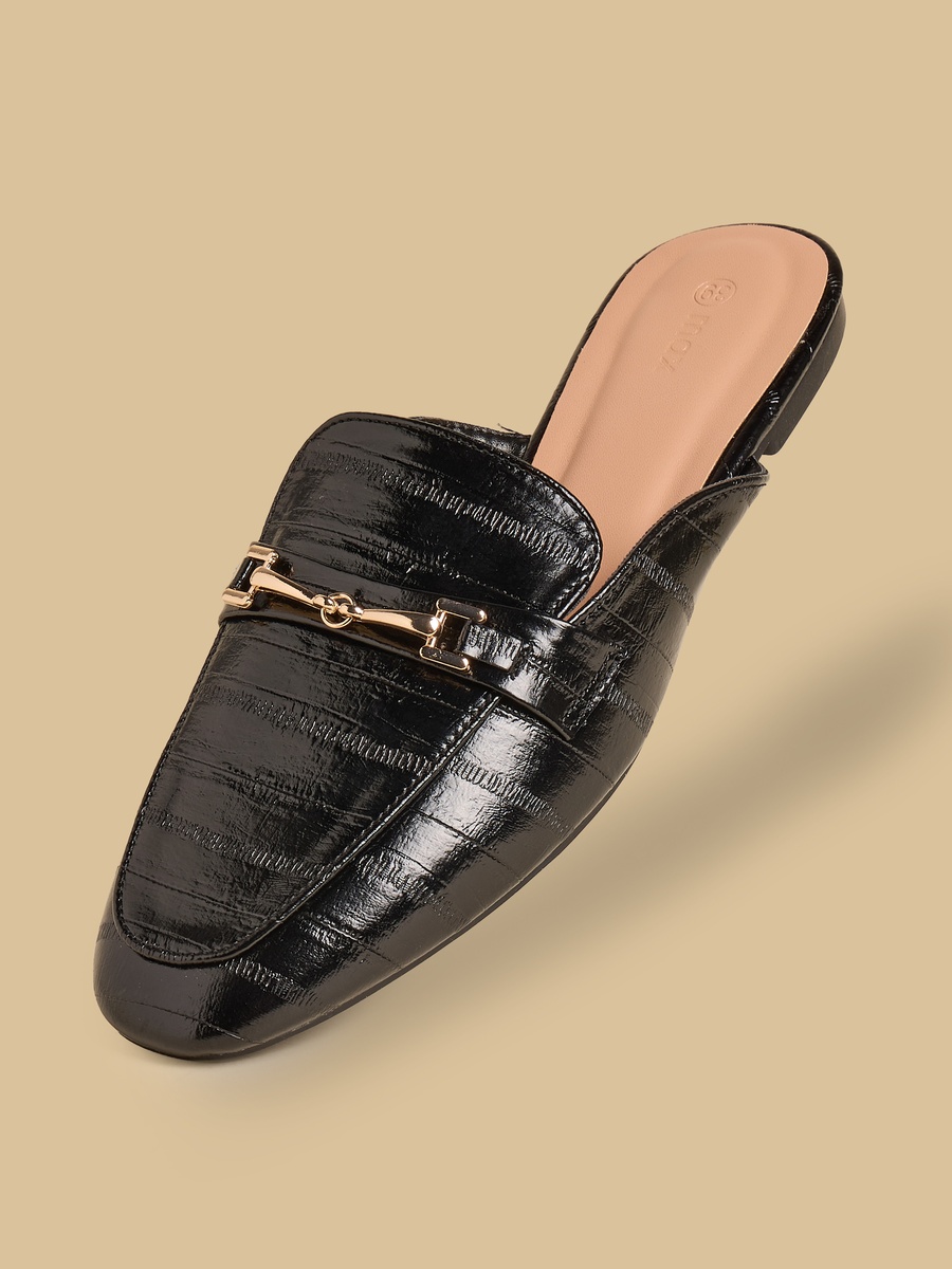 Metallic Accent Mules