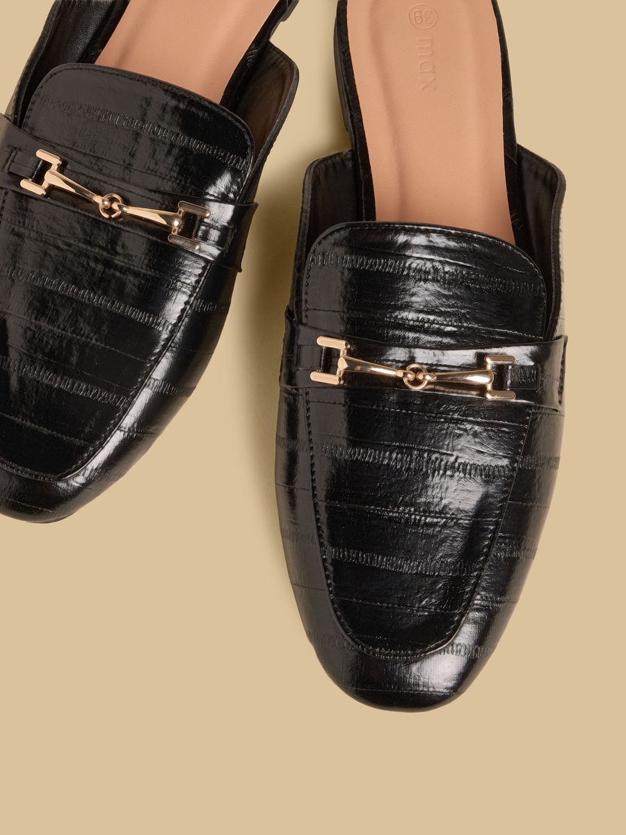 Metallic Accent Mules