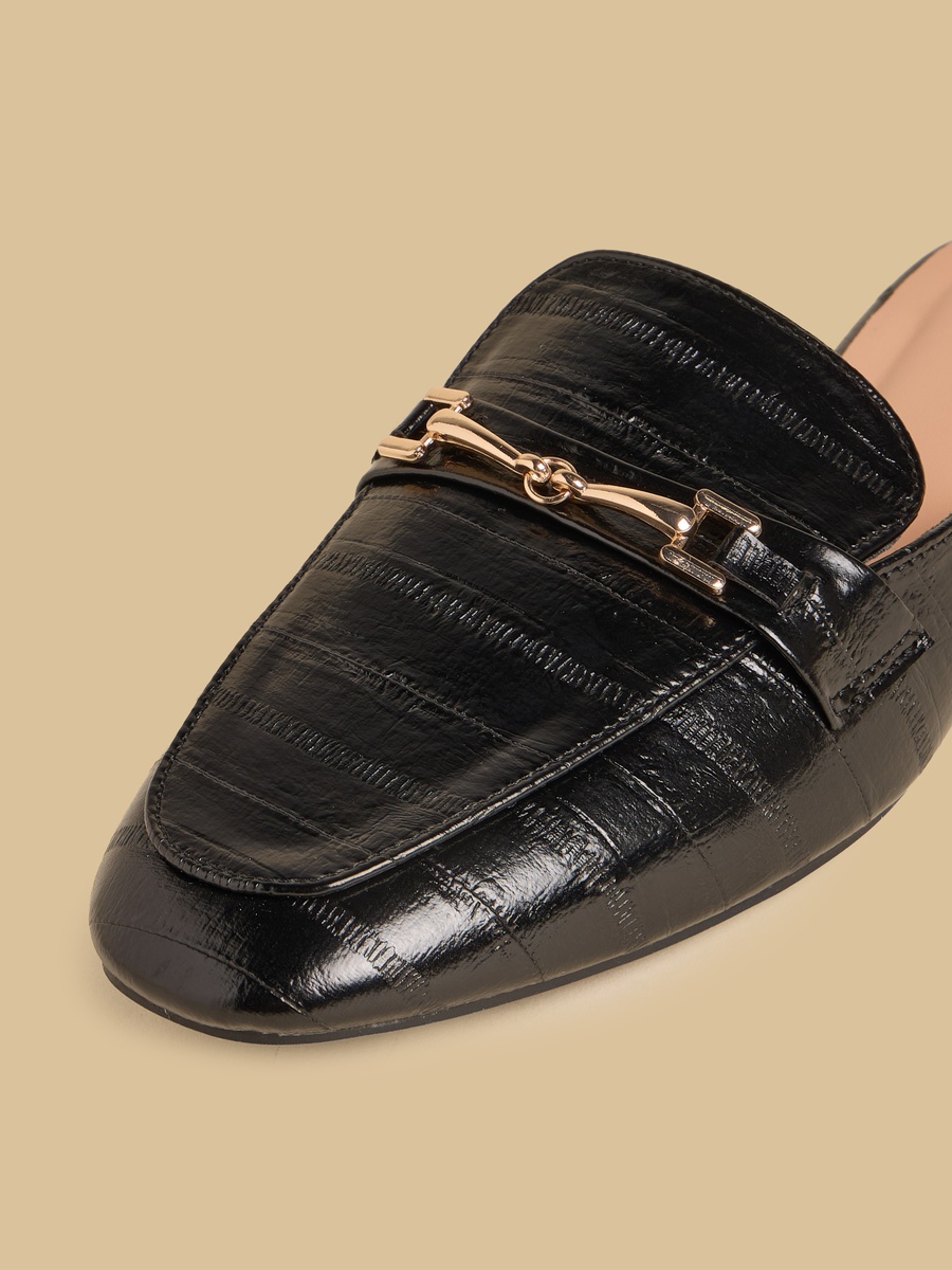 Metallic Accent Mules